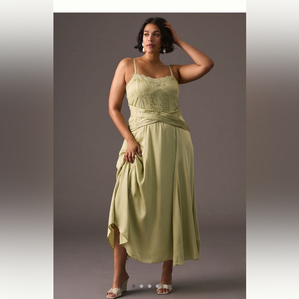 Beautiful green midi dress size 1X